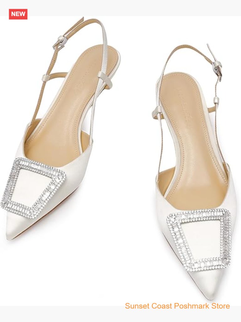 Low Heel Closed Toe Wedding Pumps Kitten Heel Pointed Toe Leather Sole